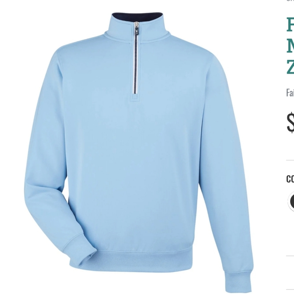 Fairway & Greene Blue Zip Up Sweater